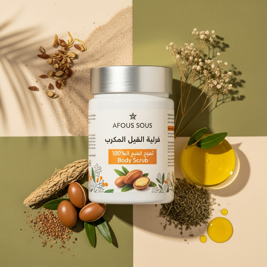 مقشر الجسم بزيت الأركان الطبيعي